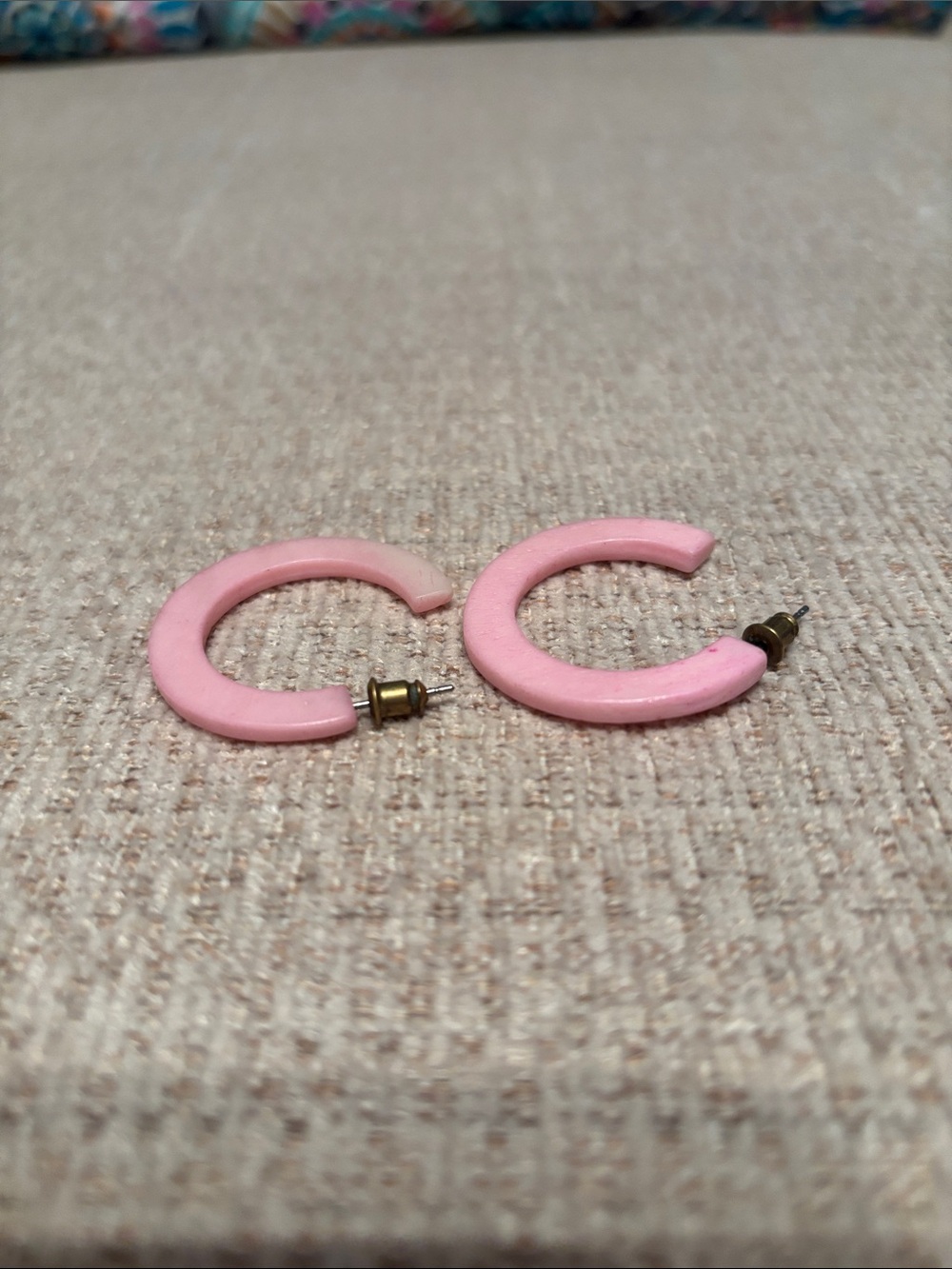 Noonday Collection Pink Hoop Earrings